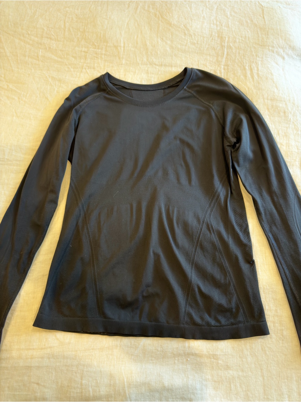 Athleta Black Long Sleeve Seamless Top